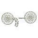 Silver-plated cope clasp, cut-out floral rosette with chain, nickel free s2