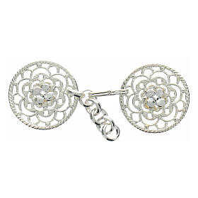 Cope clasp with nickel-free silver-plated rosette chain