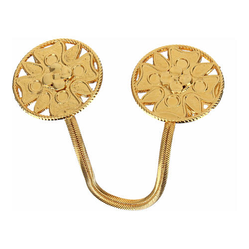 Round clasp for diaconal stole, gold plated, nickel free 1