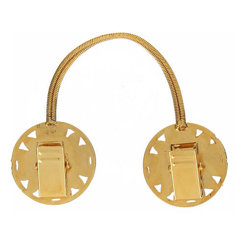 Round clasp for diaconal stole, gold plated, nickel free 3