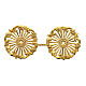 Cope clasp golden finish nickel-free round floral spokes s1