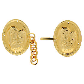Cope clasp Mary baby Jesus nickel-free gilded