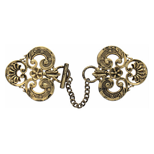 Nickel-free antique gold colored cope clasp 1