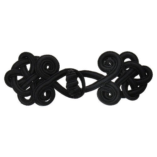 Decorative toggles of black rayon, trimmings 1