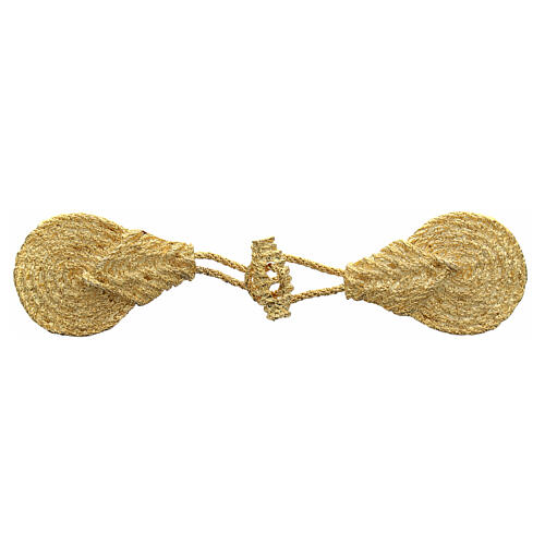 Gold plated nickel free cope clasp with rope pattern 1