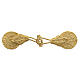 Gold plated nickel free cope clasp with rope pattern s1