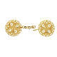 Nickel free cope clasp with gold plated Greek cross s2