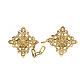 Diamond shape cope clasp, gold plated, nickel free s2