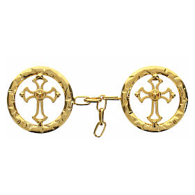 Cope clasp with openwork cross round nickel-free