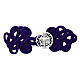 Cope clasp of purple rayon and nickel free rosette with Latin cross s1