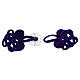 Cope clasp of purple rayon and nickel free rosette with Latin cross s2