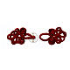 Red Cope clasp nickel-free rayon metal s2