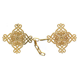 Nickel-free cope clasp rhombus flower gold colored 