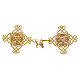 Nickel-free cope clasp rhombus flower gold colored  s1
