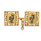Gold plated cope clasp with chalice and IHS, nickel free s1