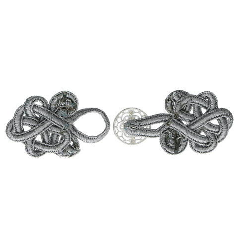 Cope clasp of silver rayon and nickel free rosette with Latin cross 2