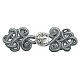 Cope clasp of silver rayon and nickel free rosette with Latin cross s1