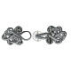 Cope clasp of silver rayon and nickel free rosette with Latin cross s2