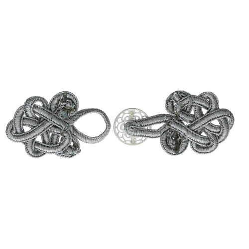 Silver-plated liturgical cope clasp with nickel-free cross 2