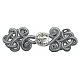 Silver-plated liturgical cope clasp with nickel-free cross s1
