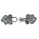 Silver-plated liturgical cope clasp with nickel-free cross s2