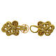 Cope clasp of golden rayon and nickel free rosette with Latin cross s2