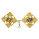 Gancio per piviale Cristo corona di spine dorato nichel free s1