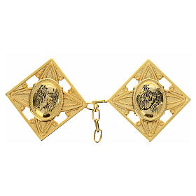 Cope clasp Christ crown of Thorns gilded nickel-free