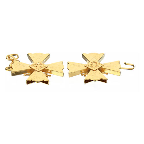 Nickel free cope clasp with gold plated decorated cross 3