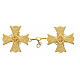 Nickel free cope clasp with gold plated decorated cross s1