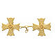 Accroche pour chape croix dorée décorée sans nickel s1