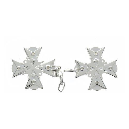 Nickel free cope clasp with silver-plated decorated cross 2