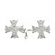 Nickel free cope clasp with silver-plated decorated cross s2