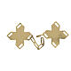 Gancio per piviale croce greca vite nichel free color oro antico s2