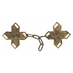 Cope clasp Greek cross nickel free in antique gold color