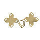 Cope clasp Greek cross nickel free in antique gold color s2