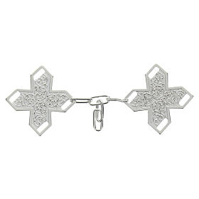 Cope clasp Greek cross nickel free in silver-plated