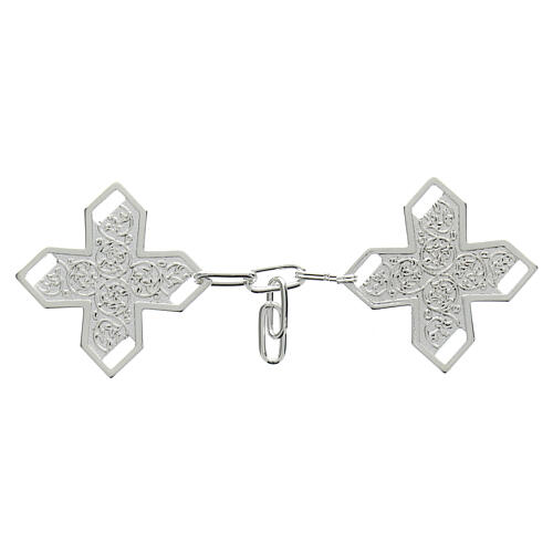 Cope clasp Greek cross nickel free in silver-plated 1