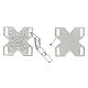 Cope clasp Greek cross nickel free in silver-plated s2