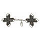 Antiqued cope clasp silver color nickel free Greek cross  s1
