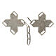 Antiqued cope clasp silver color nickel free Greek cross  s2