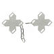 Maltese cross cope clasp silver-plated with vine shoots s2