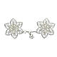 Cope clasp, nickel free, silver-plated, cut-out Marial rosette s1