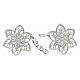 Cope clasp, nickel free, silver-plated, cut-out Marial rosette s2