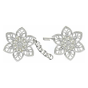 Nickel free cope clasp for Marian rosette silver plated 