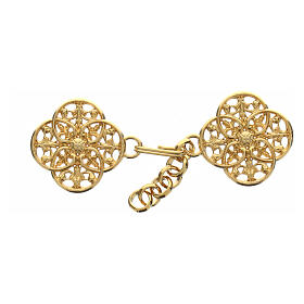 Cope clasp with gold plated cut-out rosette, nickel free