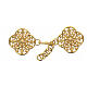 Cope clasp with gold plated cut-out rosette, nickel free s1