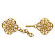 Cope clasp with gold plated cut-out rosette, nickel free s2