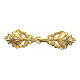 Cope clasp with vegetal pattern, gold plated, nickel free, no chain s1