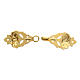 Cope clasp with vegetal pattern, gold plated, nickel free, no chain s2